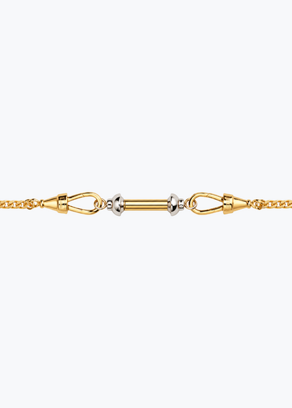 Marie Lichtenberg Womens Fine Jewelry 18k gold Small Bicolor Connector Stick Pendant