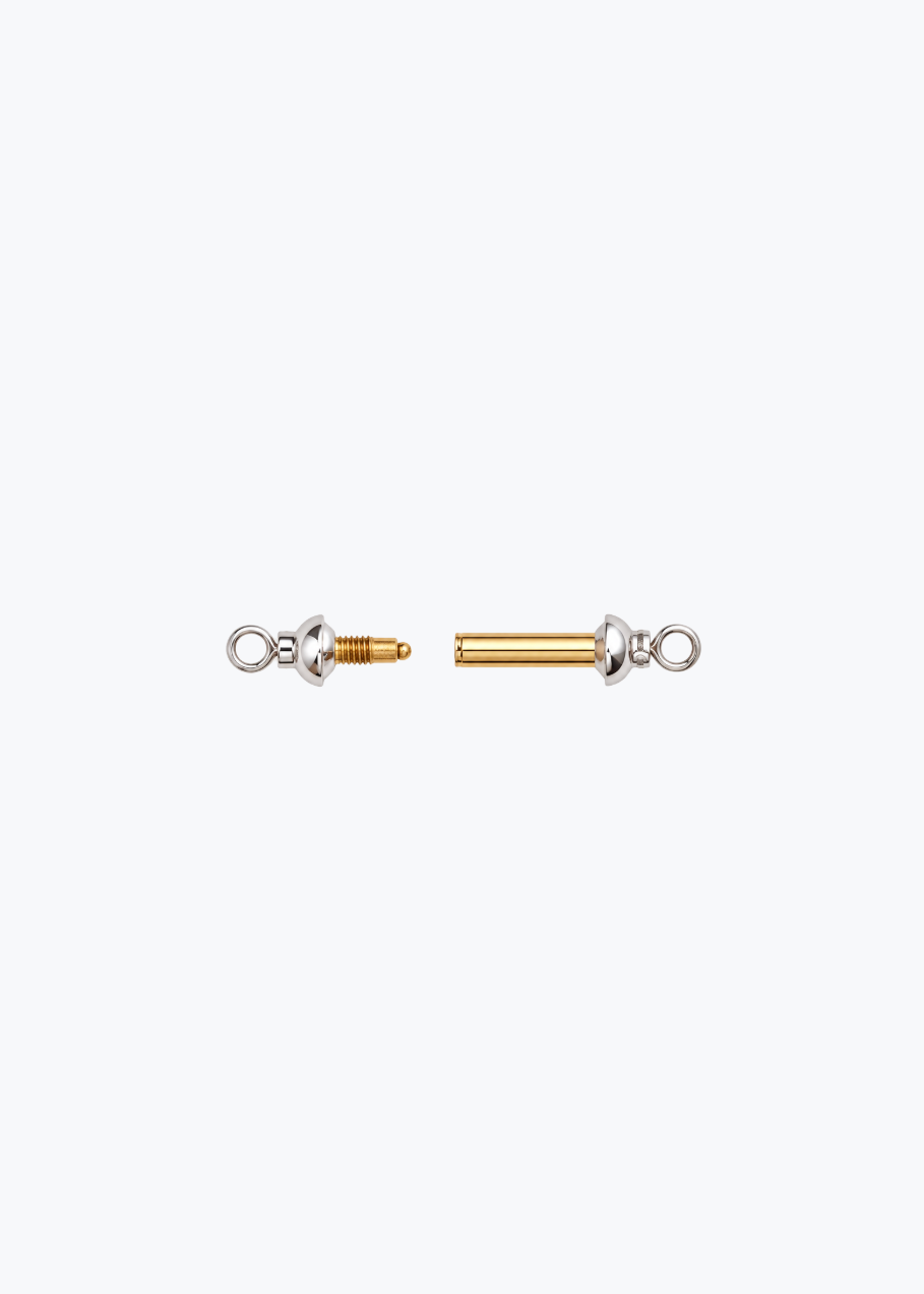 Marie Lichtenberg Womens Fine Jewelry 18k gold Small Bicolor Connector Stick Pendant