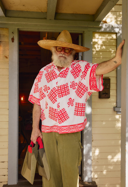 Person wearing Monostereo Summer Picnic Cloth Shirt