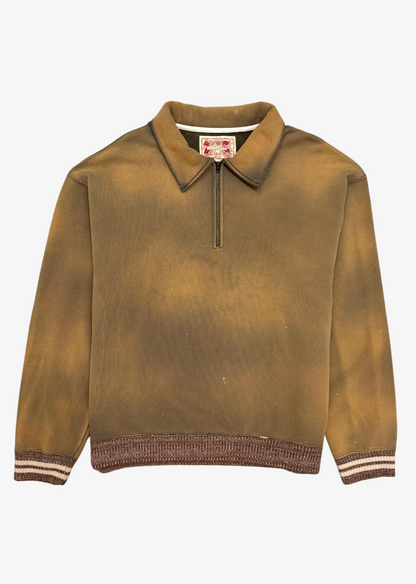 Monostereo mens Quarter-Zip Collar Sweatshirt