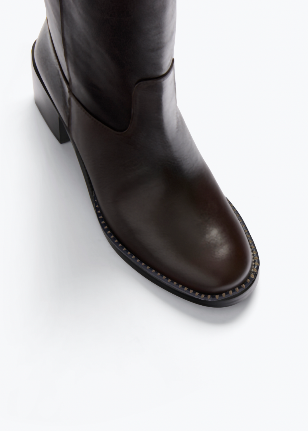 Nan Boot Mid Heel Pull On Bootie Redwood Buffalo Leather