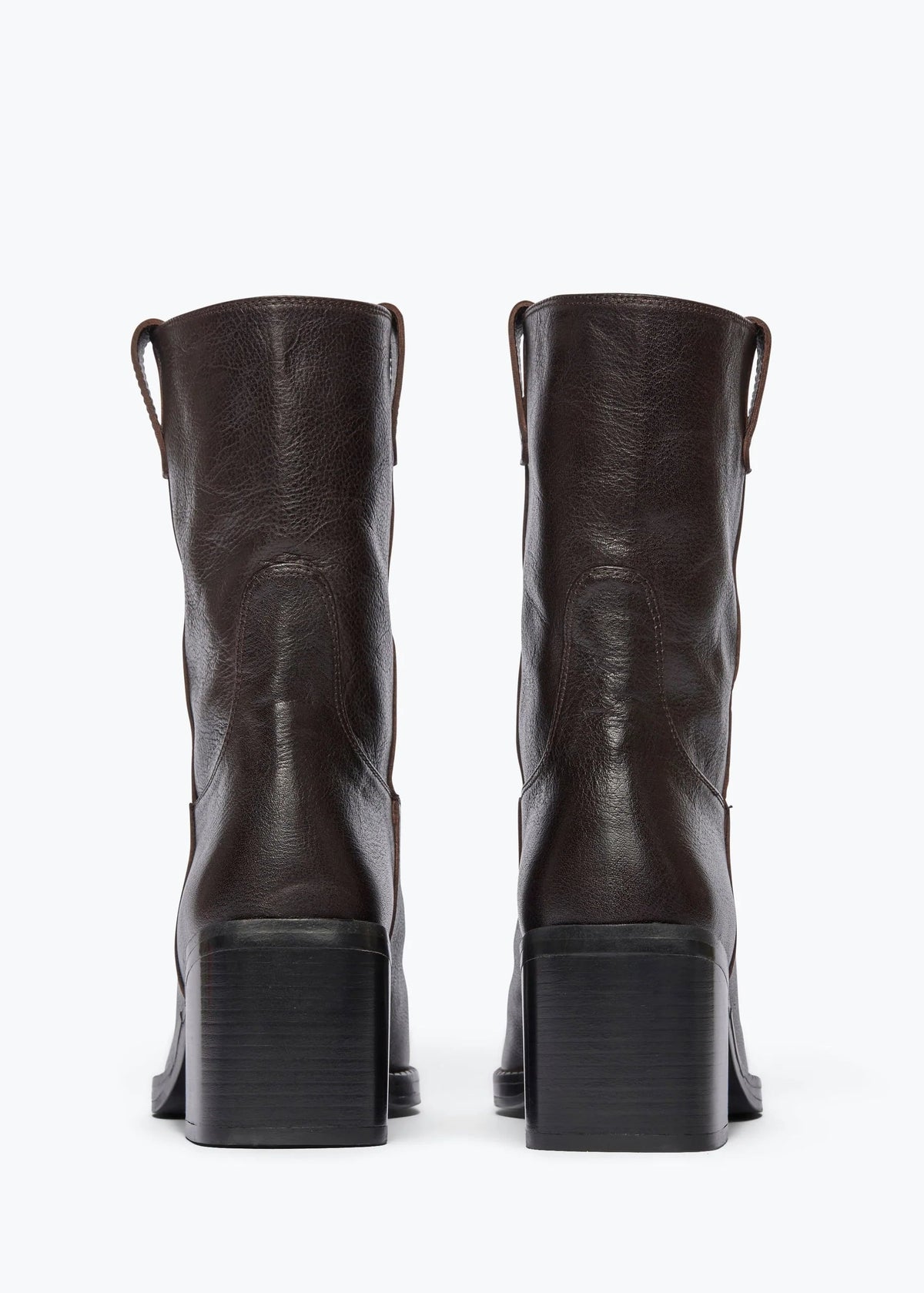 Nan Boot Mid Heel Pull On Bootie Redwood Buffalo Leather