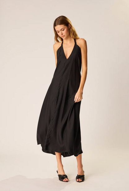 Person wearing Natalie Martin Lola Dress in Black