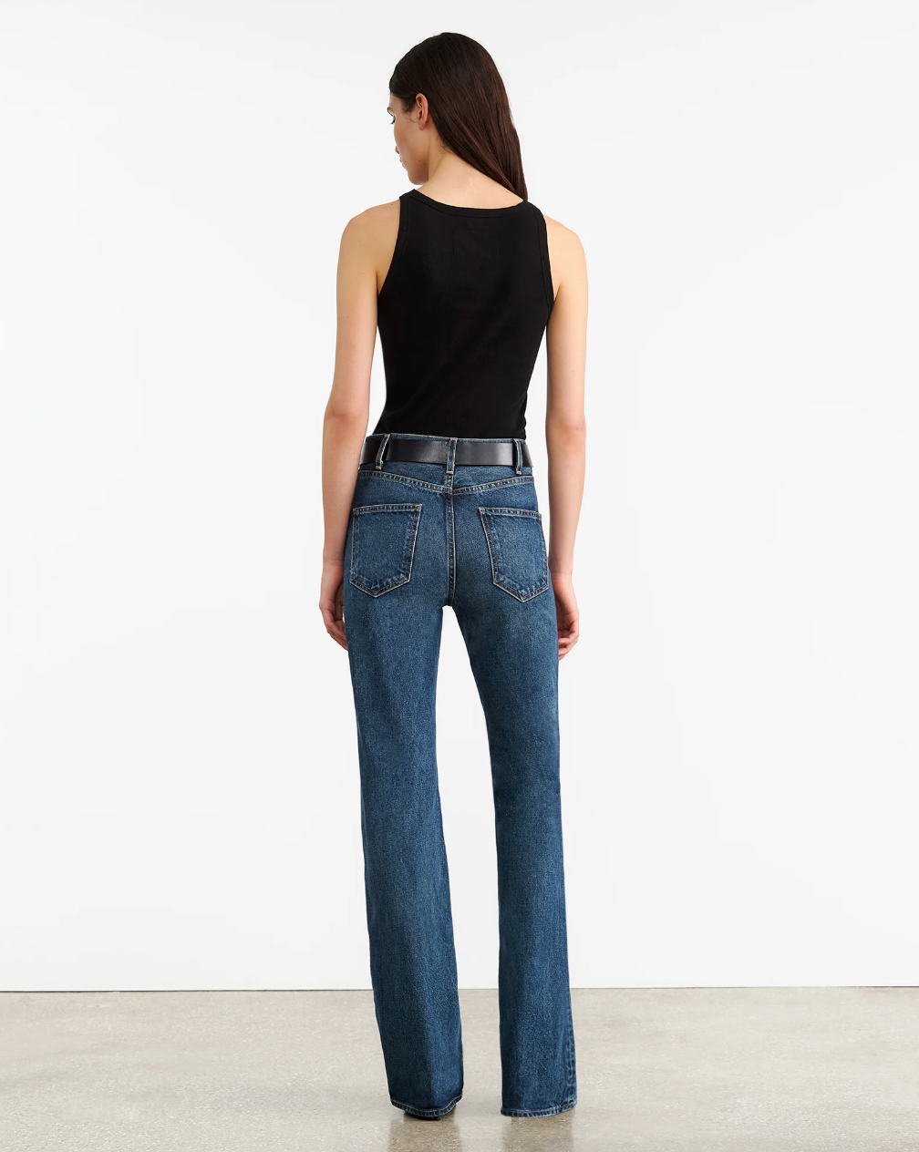 Person wearing Nili Lotan Jennifer Tank in Black