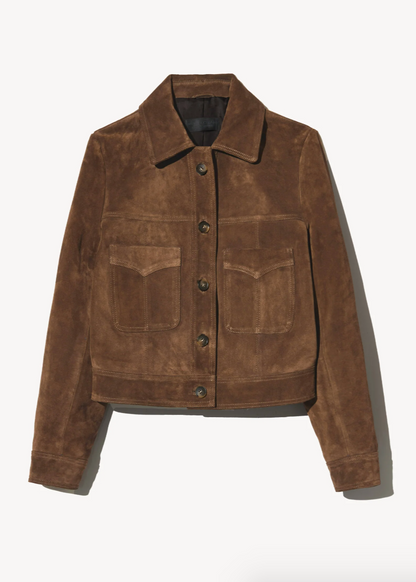 Nili Lotan Susannah Suede Jacket Hazelnut