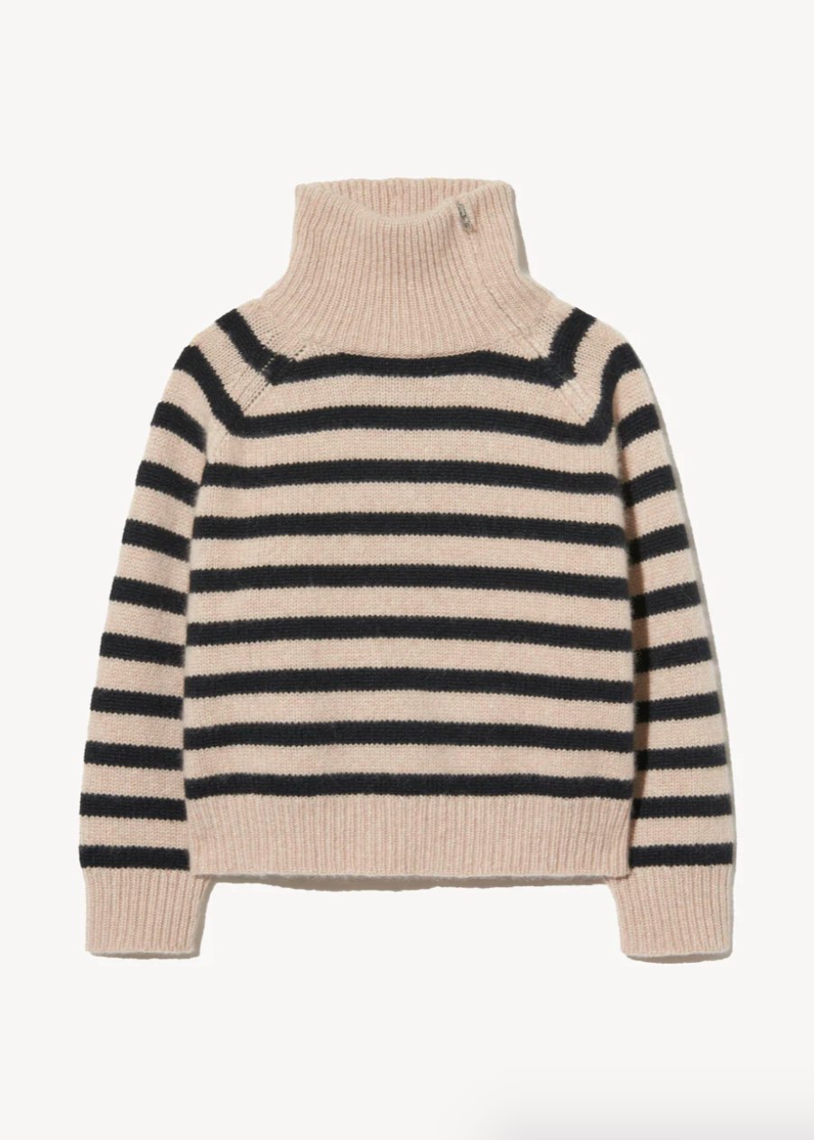 Nili Lotan Womens Striped Raelynn Cashmere Sweater