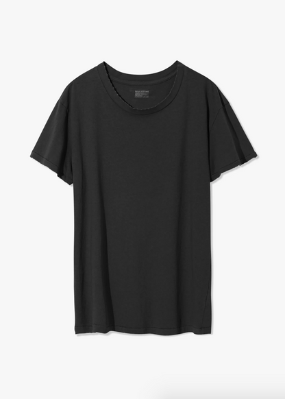 Nili Lotan womens cotton Brady Tee in Black