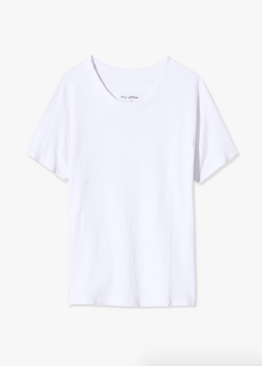 Nili Lotan womens cotton Brady Tee in White