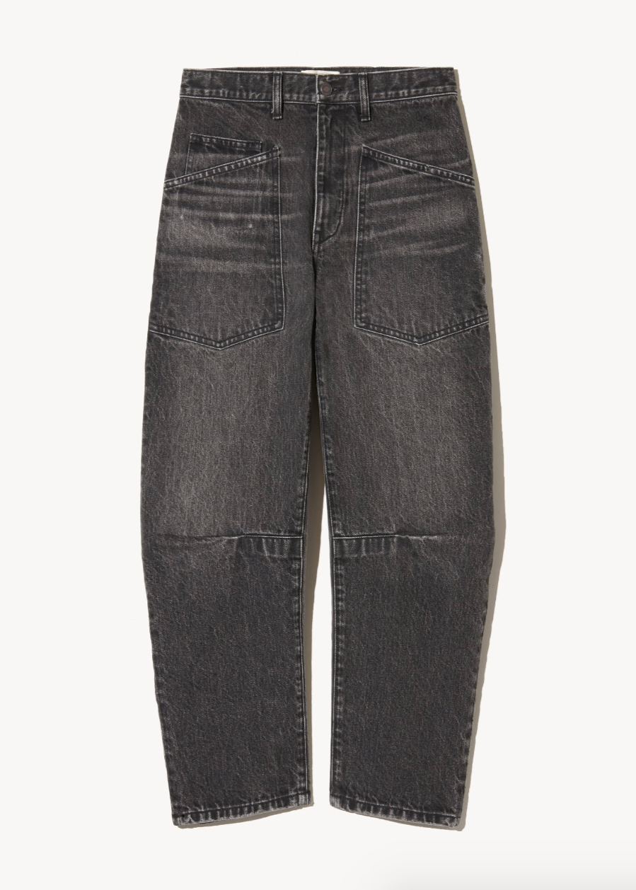 Nili Lotan womens denim Shon Jean in Stone Black Wash