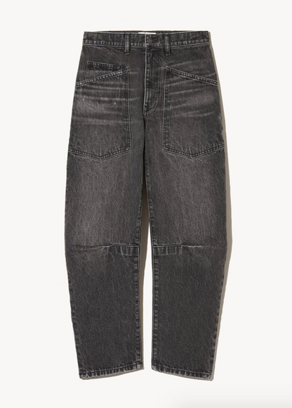 Nili Lotan womens denim Shon Jean in Stone Black Wash