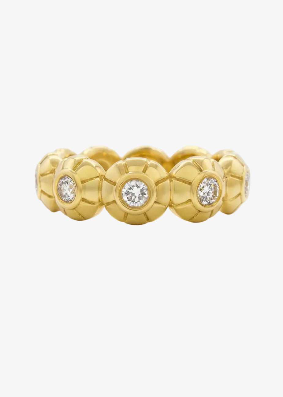 howl fine jewelry 18k yellow gold Obo Eternity Band with Diamonds