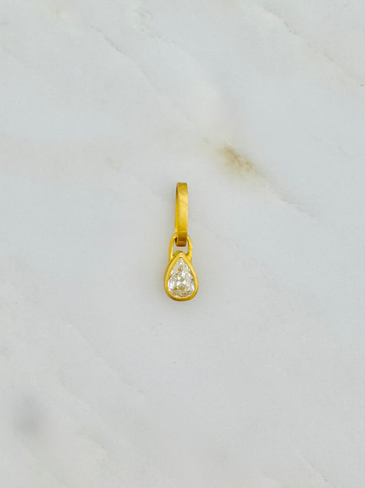 One-of-a-Kind Antique Pear Diamond Pendant