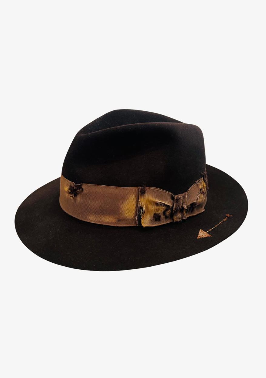 One-of-a-Kind Embellished Fedora (Brown) 3