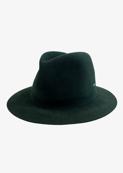 One-of-a-Kind Embellished Fedora in Green