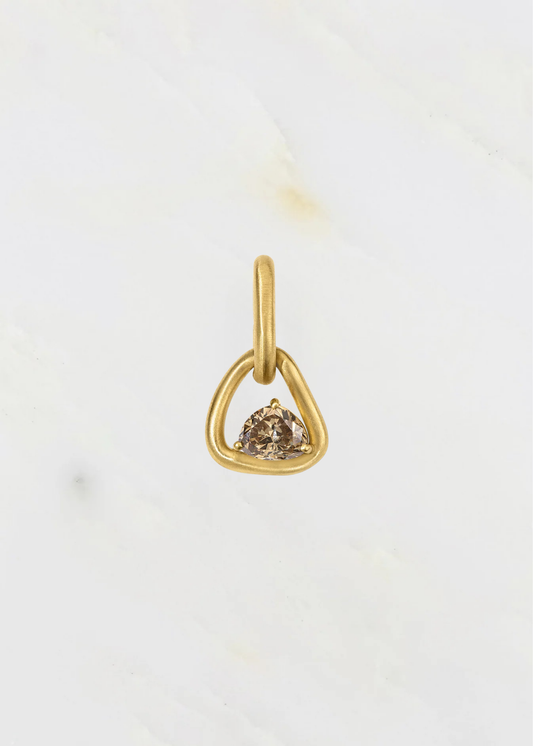 One-of-a-Kind Form Pendant with Trillion Champagne Diamond