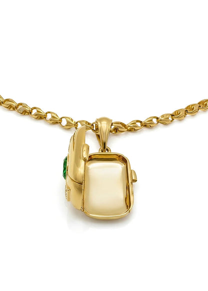 w gold Raleigh Emerald & Diamond Locket