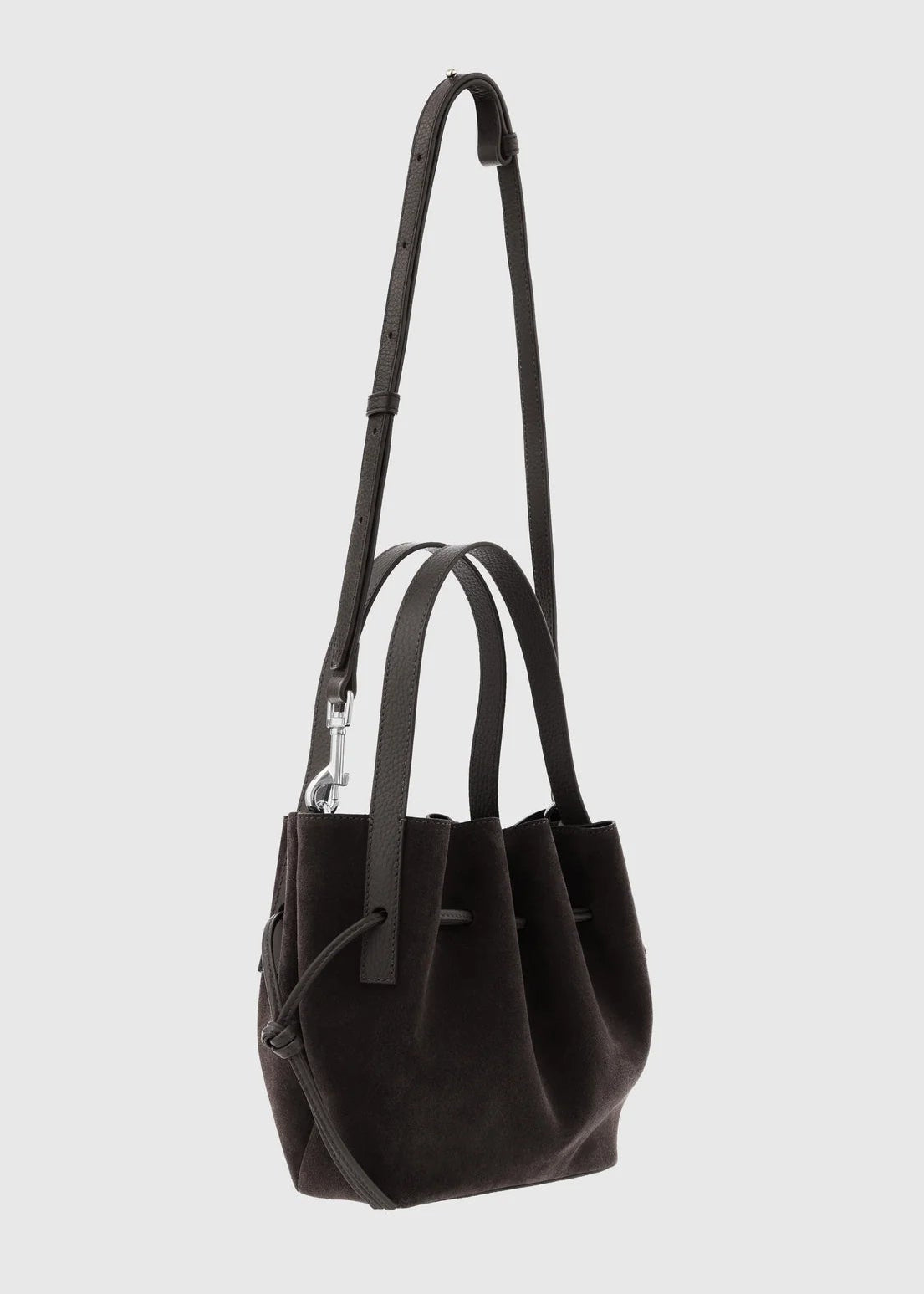 yuzefi Mini Scallop Tote in Ganache Suede