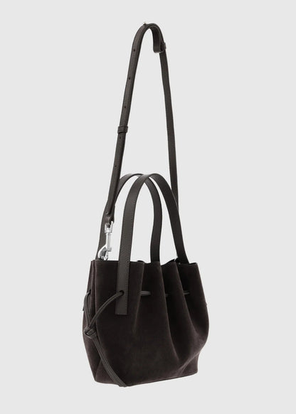 yuzefi Mini Scallop Tote in Ganache Suede