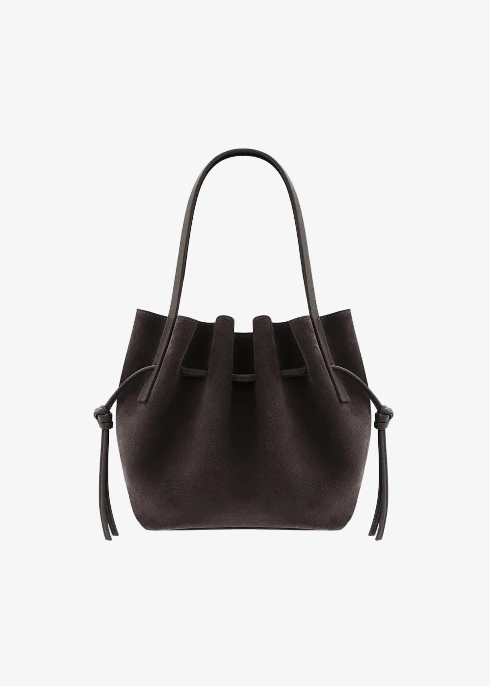 yuzefi Mini Scallop Tote in Ganache Suede