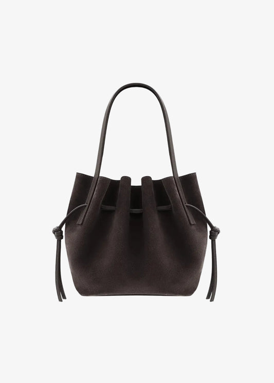yuzefi Mini Scallop Tote in Ganache Suede