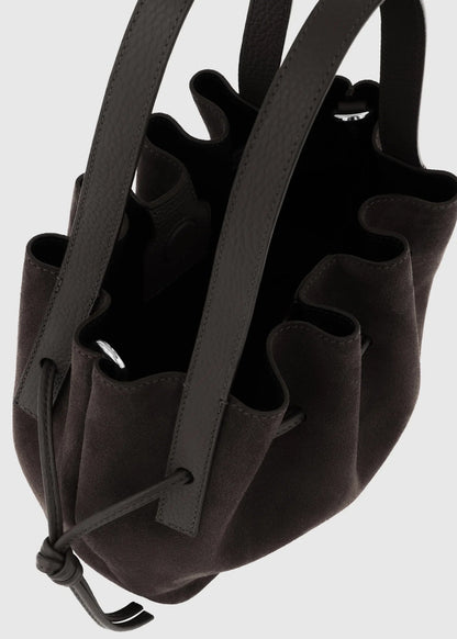 yuzefi Mini Scallop Tote in Ganache Suede