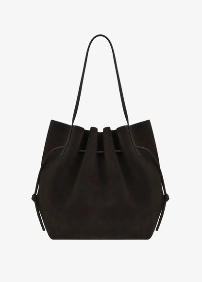 yuzefi Scallop Tote in Ganache Suede