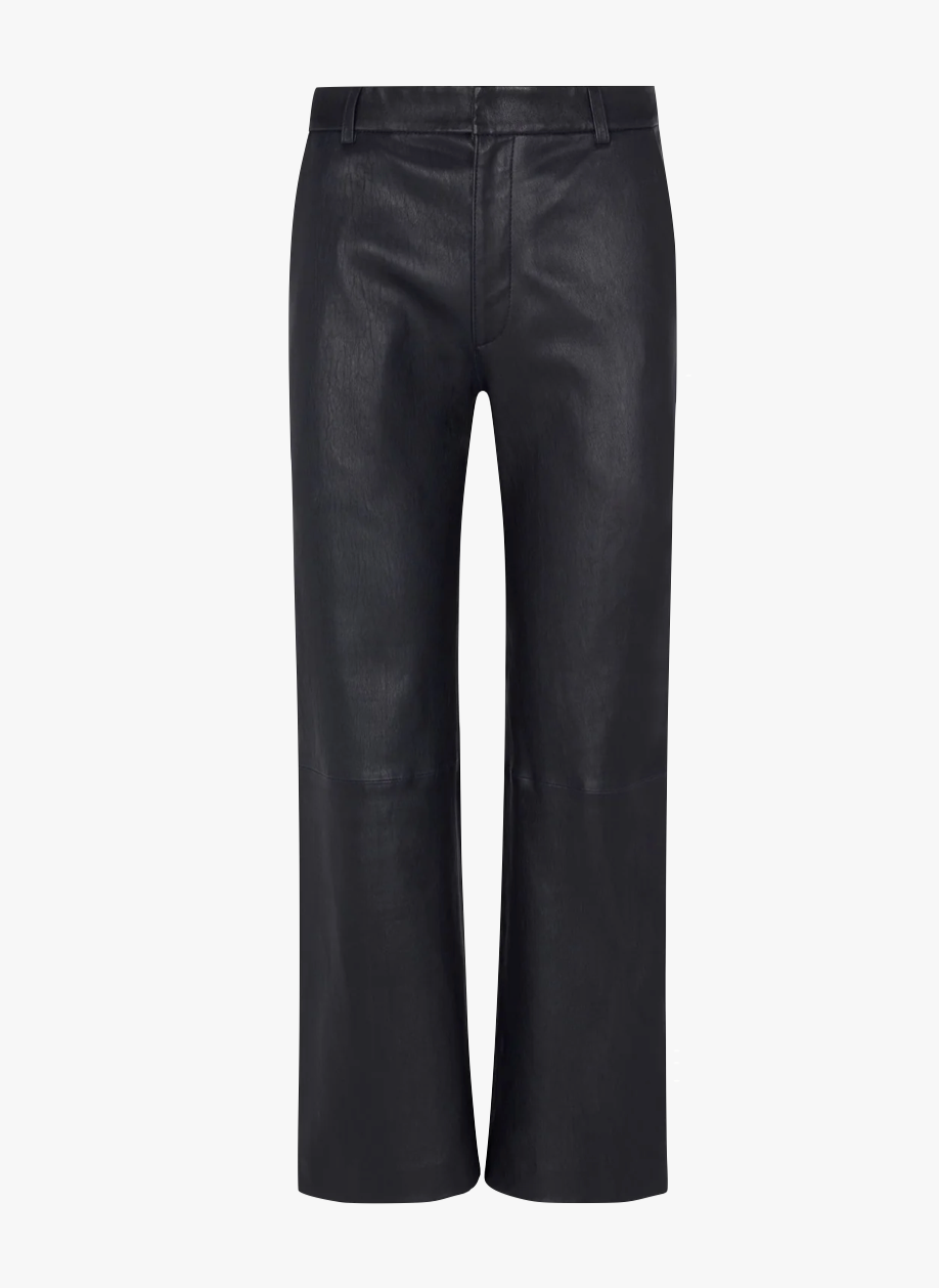 SPRWMN Cropped Baggy Trousers in Navy