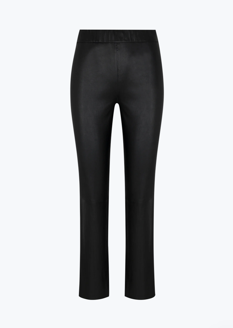 SPRWMN womens Sophia Pull On Leather Legging in Black