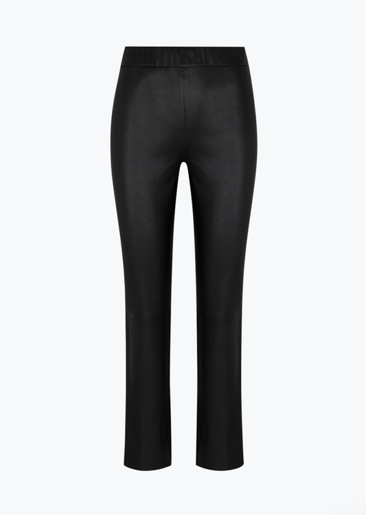 SPRWMN womens Sophia Pull On Leather Legging in Black