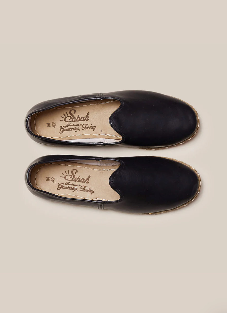 Sabah Mens Beirut Black Leather Shoe