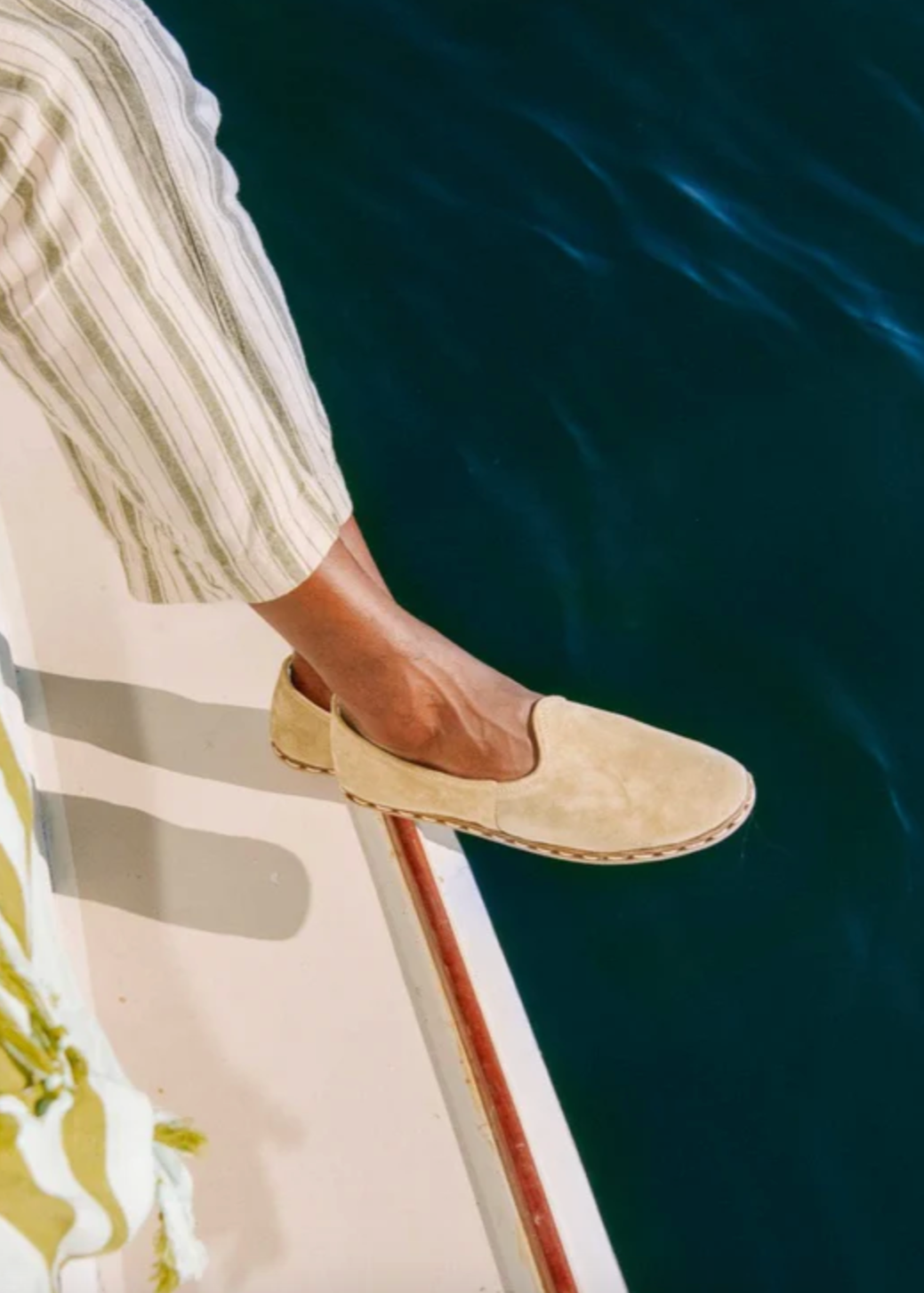 Person wearing Sabah Mens Olio Suede Shoe