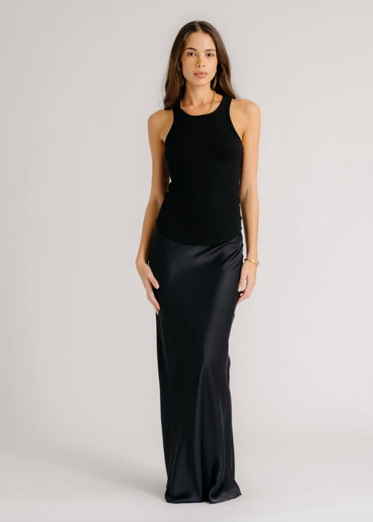 Sablyn Grace Scallop Trim Bias Cut Maxi Skirt