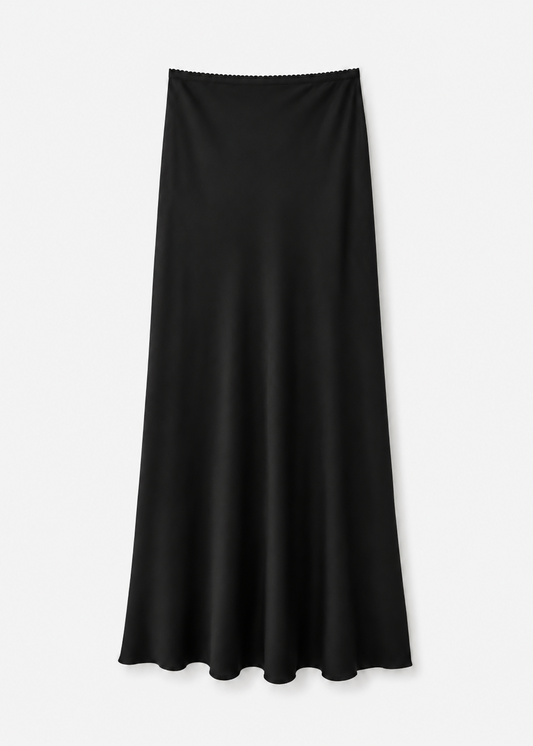 Sablyn Grace Scallop Trim Bias Cut Maxi Skirt