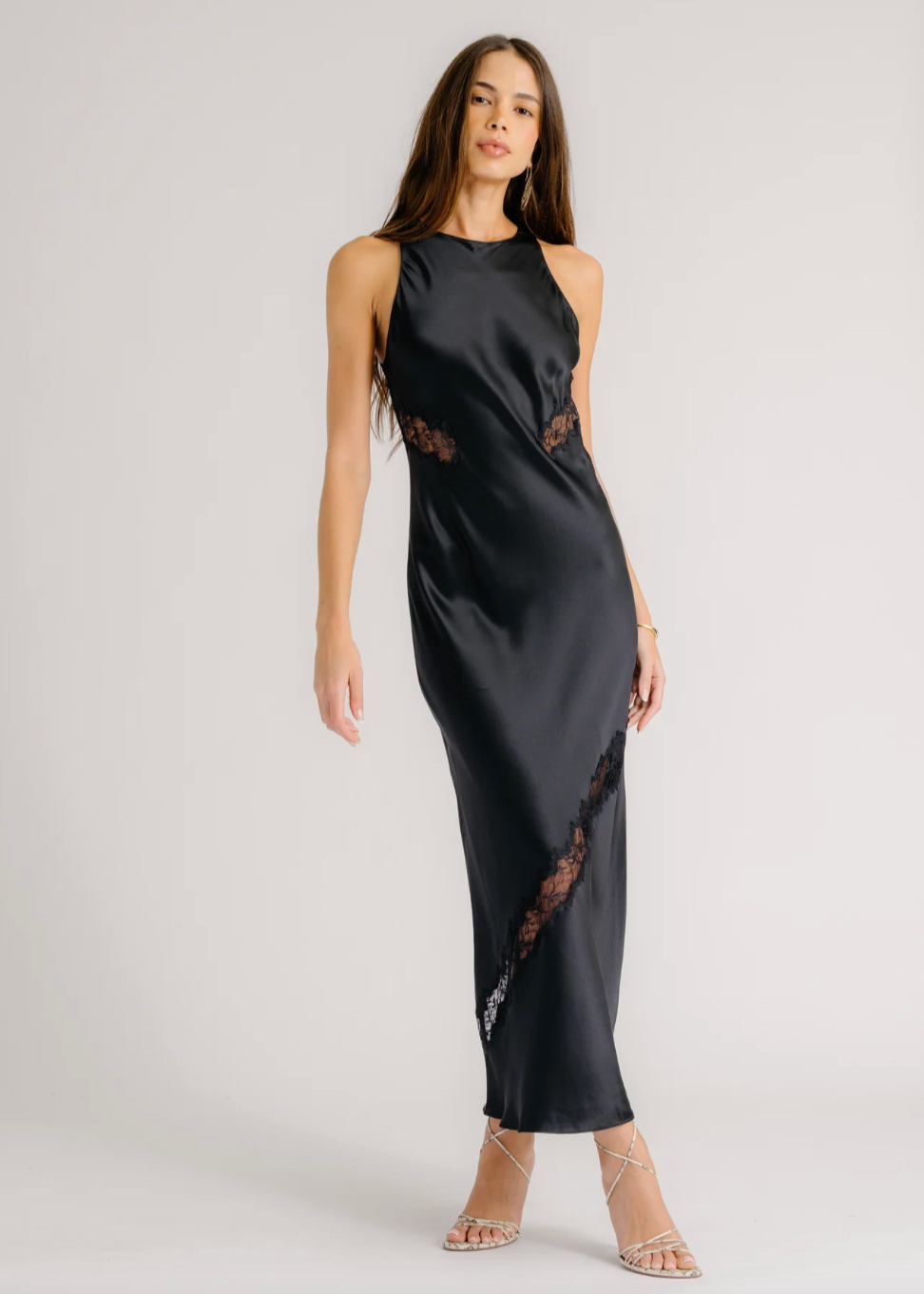 Person wearing Sablyn Isadora Silk Dress with Lace