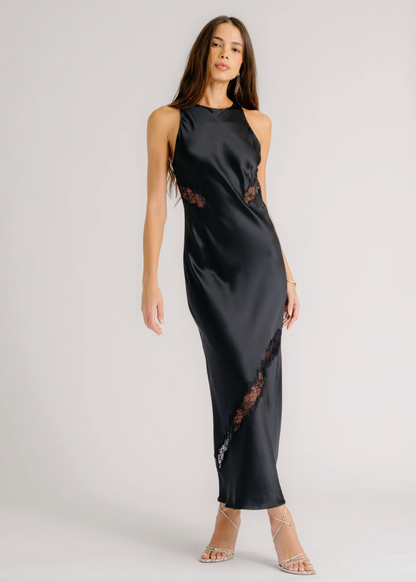 Person wearing Sablyn Isadora Silk Dress with Lace