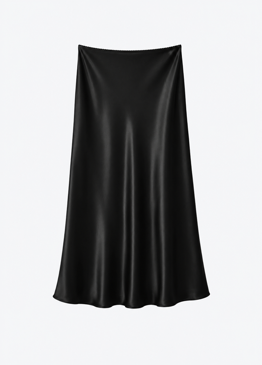 Sablyn Miranda Silk Midi Skirt in Black