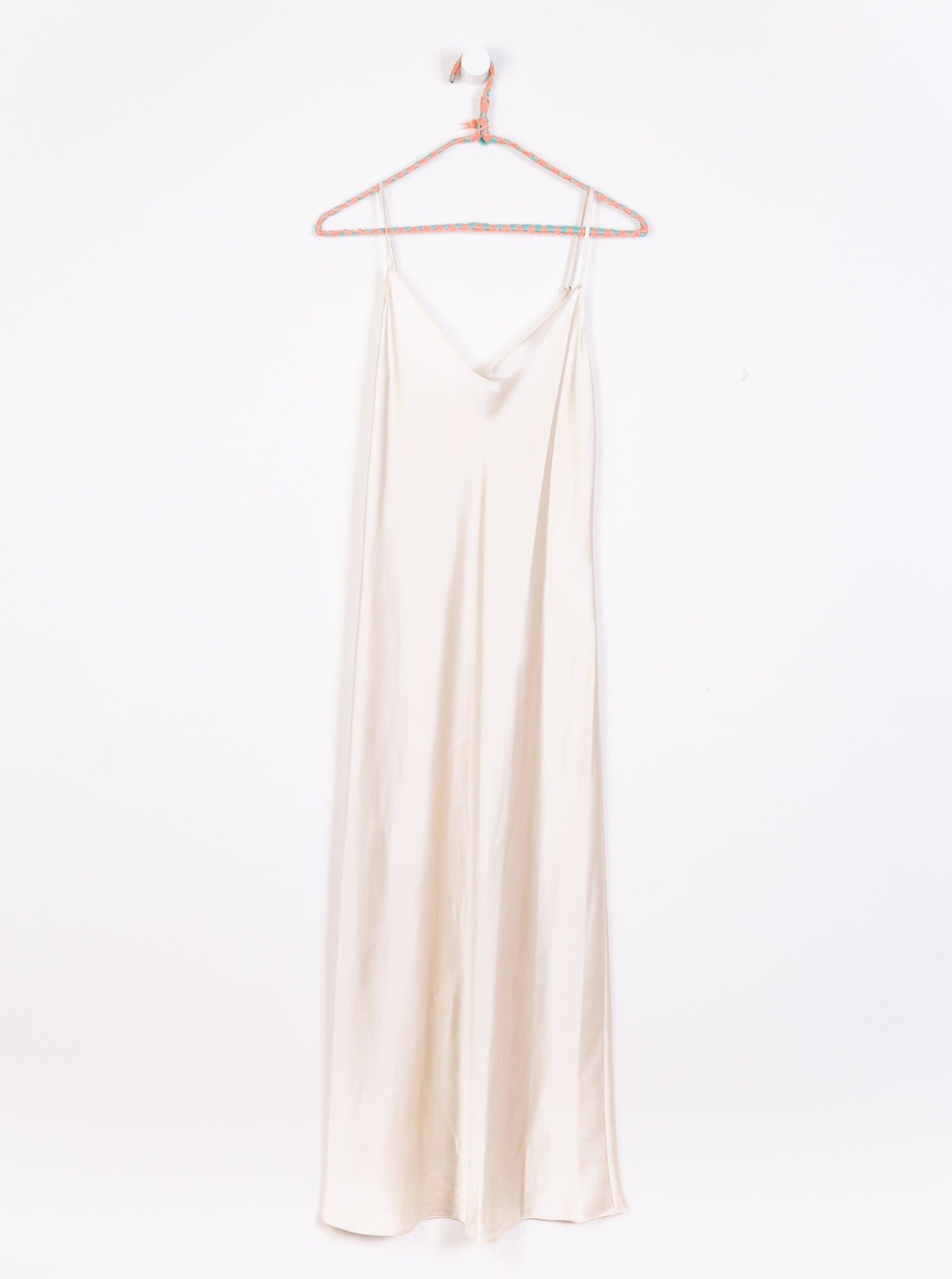 Sablyn Taylor Midi Silk Slip Dress in Gardenia