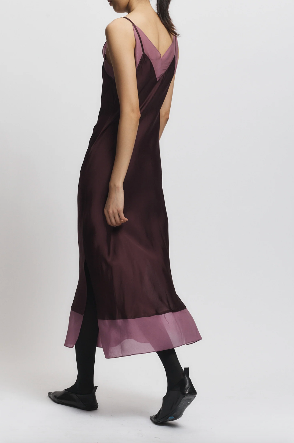 Saint Art womens viscose Vinza Slip Dress in grape purple red