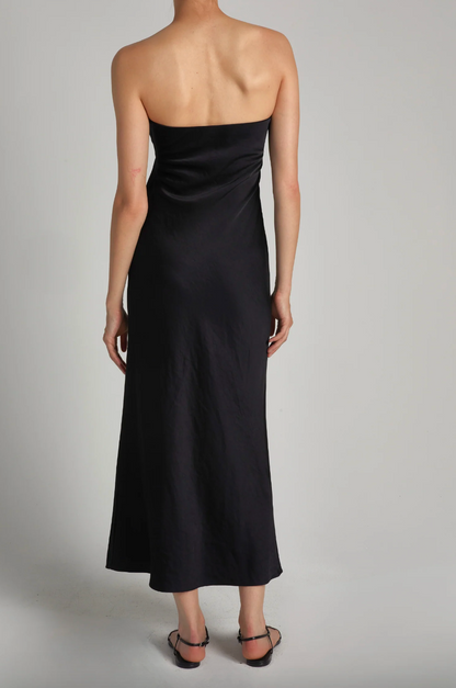 Person wearing Saint art womens Chase Strapless Dress Black
