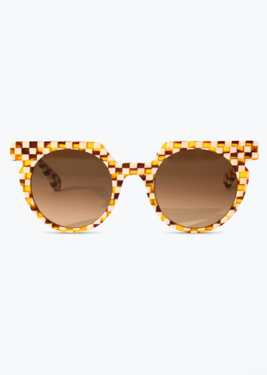 Sardine Sunglasses The Aster in Toasted Moxie Checker