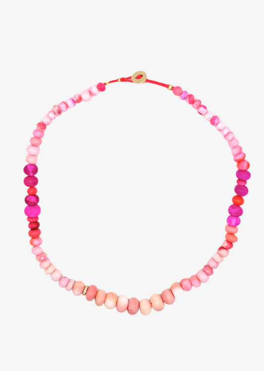 Scosha fine jewelry gold Candy Gem Necklace in Gelato Pink