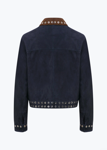 Maven Embroidered Suede Jacket