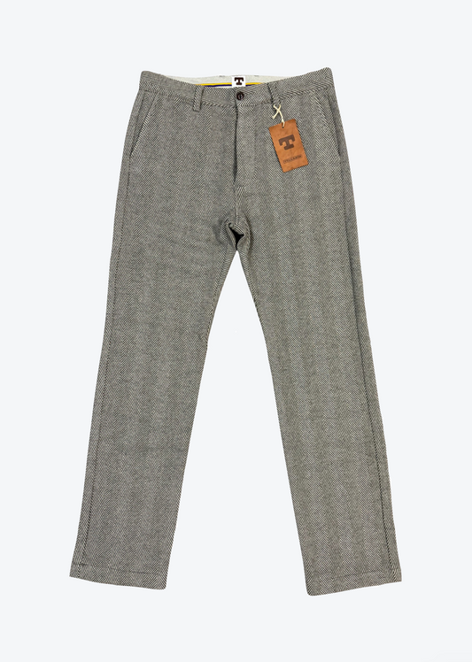 Herringbone Straight Leg Pants