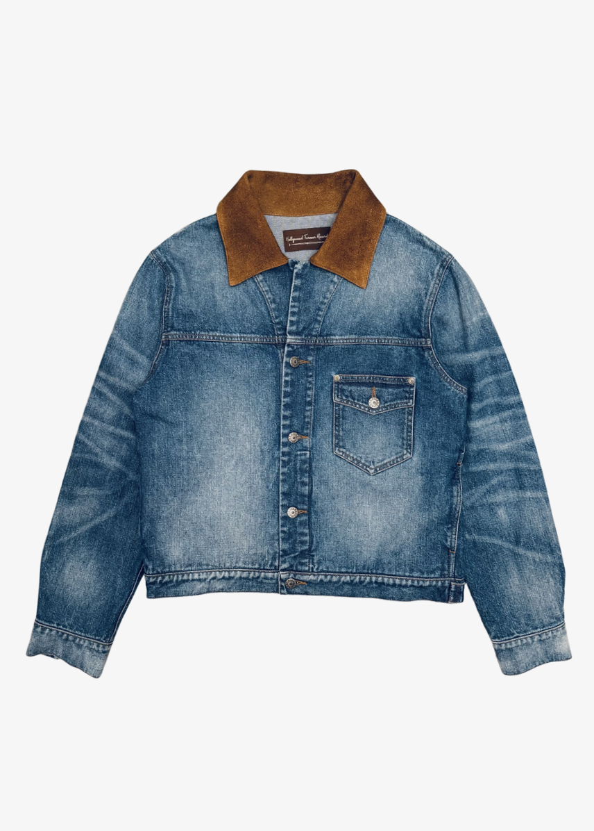 Western Denim Suede Jacket