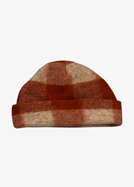 Barn Beanie in Red Plaid