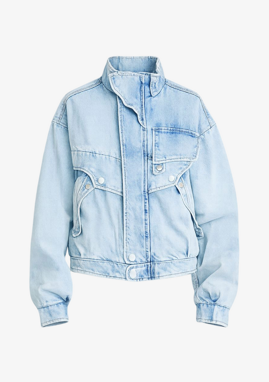 The Bree Oversize Denim Bomber
