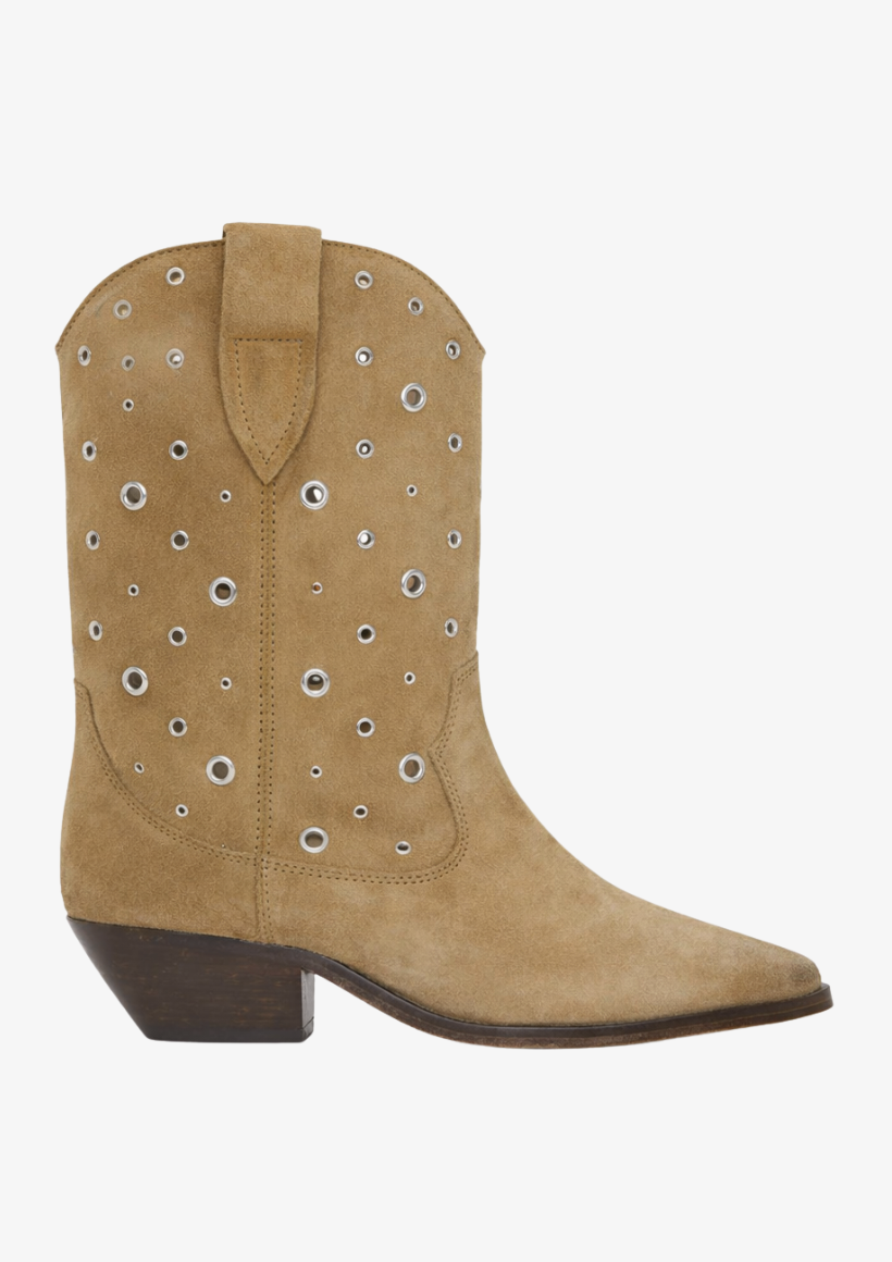 Duerto Suede Eyelet Boot in Taupe