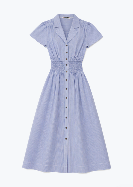 Naomi Striped Cotton Dress