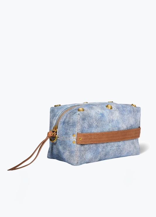 Lucky Case in Washed Jeans Suede