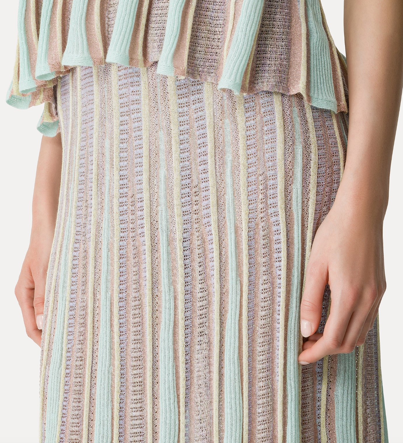 Les Folies Lamé Jacquard Tulip Skirt